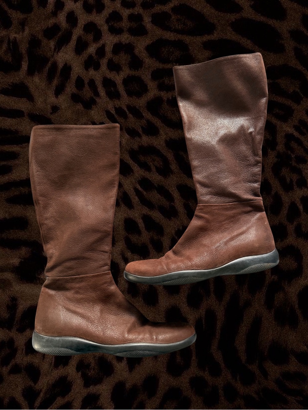 F/W 1999 Prada Brown Flat Sport Boots